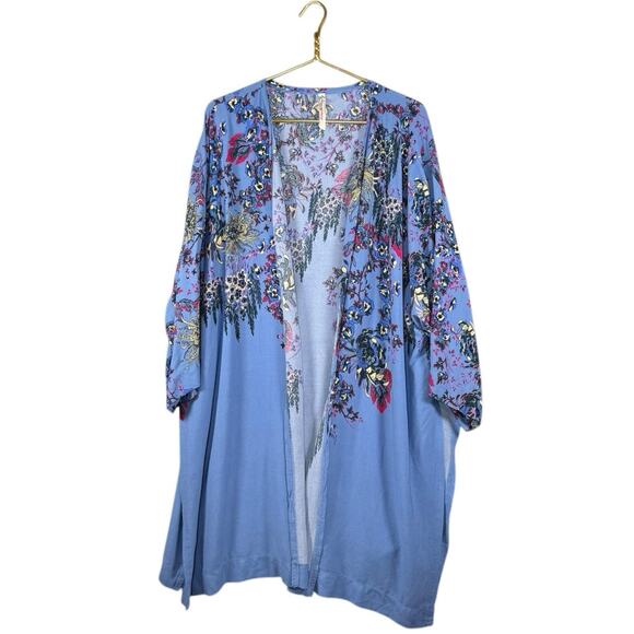 Free People Intimates Floral Kimono Duster Cardigan | Boho Lounge OSFM - Picture 10 of 11